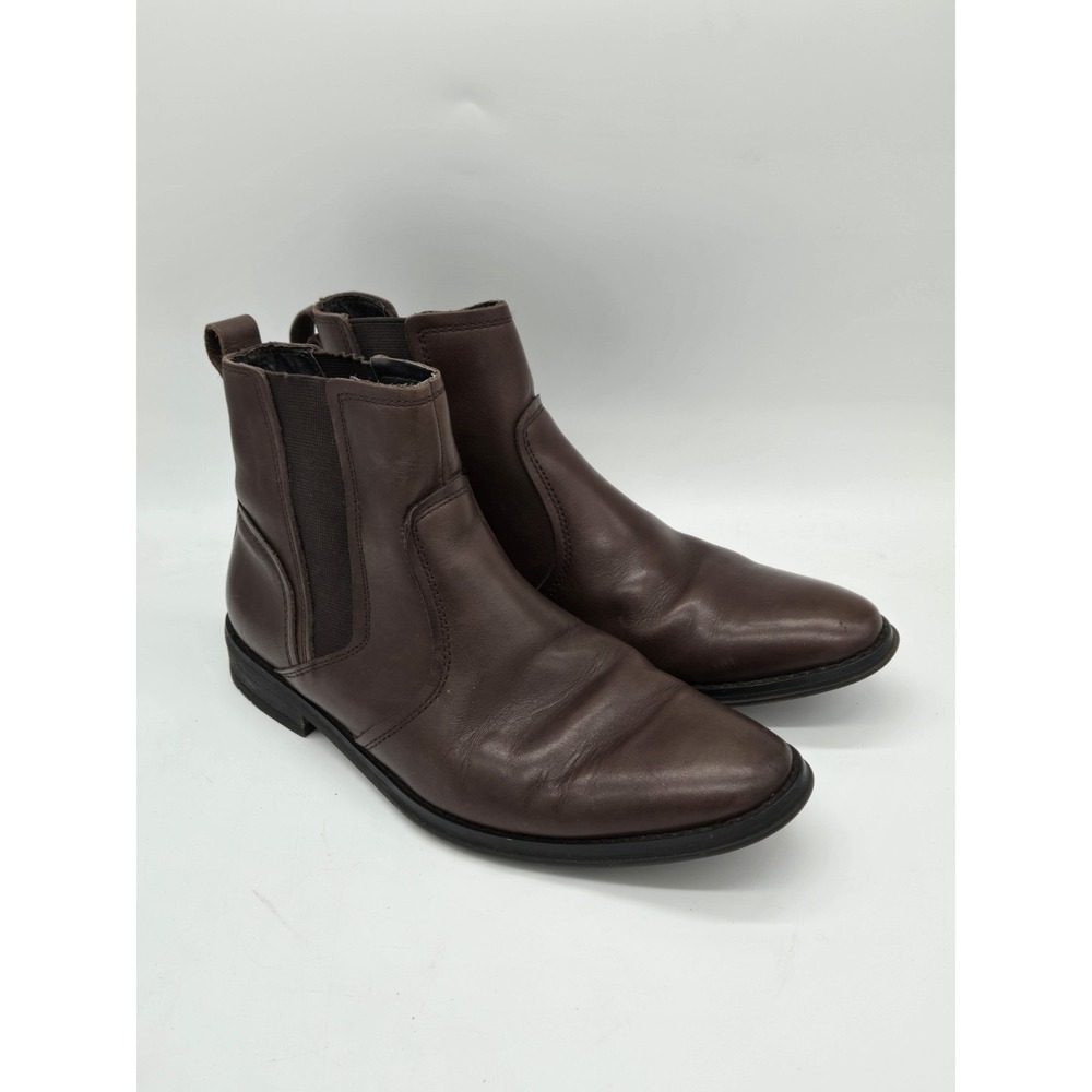 Vionic Brown Leather Chelsea Ankle Boots Orthotic Comfort Pull On Womens Size 7